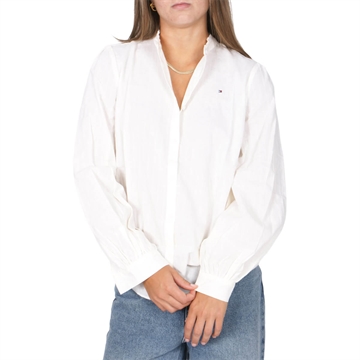 Tommy Hilfiger Girls Shirt Ladder Lace Frill Collar 07620 Ancient White